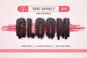 Bloom – Editable Text Effect, Font Style