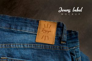 Blue Jeans Label Mockup
