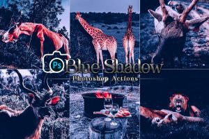 Blue shadow Photoshop Actions