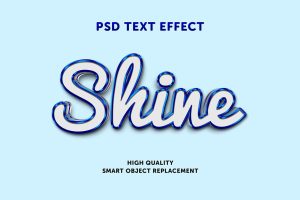 Blue shine text effect