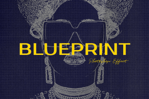 Blueprint Photoshop Effect