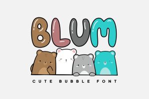 BLUM – Cute & Lovely Bubble Font