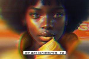 Blur Glitched Photo Effect