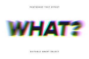 Blurry Colour Shift PSD Text Effect