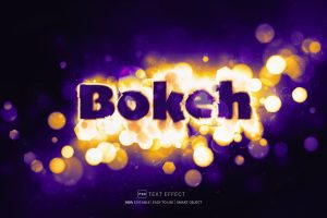 Bokeh PSD Text Effect
