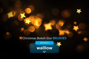 Bokeh star Christmas lights photoshop brushes
