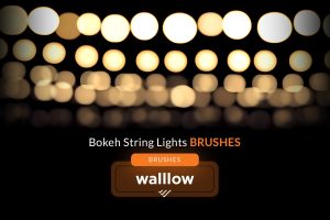 Bokeh string light effects photoshop brushes