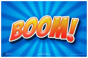 Bold Comic Halftone Text Effect