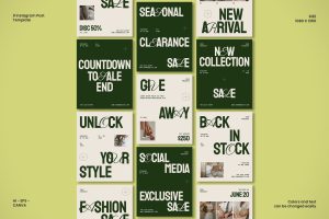 Bold Minimalist Fashion Sale Instagram Post