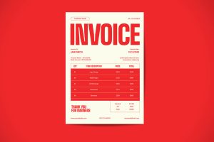 Bold Minimalist Invoice