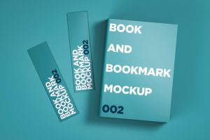 Book And Bookmark Mockup 002