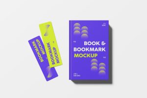 Book With Bookmark Mockup | 001