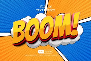 Boom Text Effect Comic Style