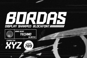 Bordas – Display Sharped Block Font