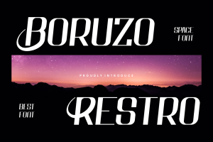 Boruzo Restro – Modern & Space Font