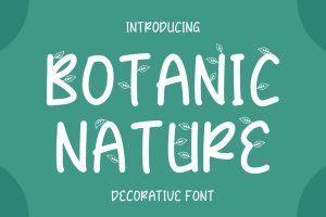 Botanic Nature Decorative Font