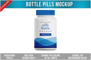 Bottle Pills Mockup