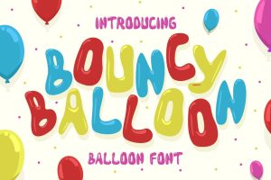 Bouncy Balloon – Balloon Font