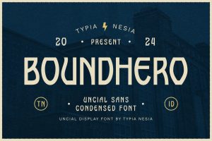 Boundhero – Uncial / Art Nouveau Condensed Font
