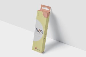 Box Mockup with Hanger – Rectangle Slim High