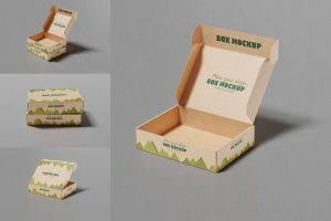Box packaging mockup