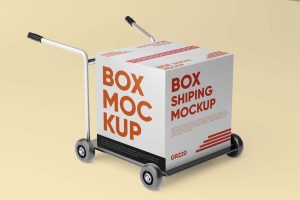 Box Shipping Mockup