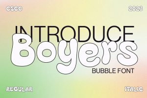 Boyers – Bubble Font