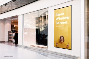 Brand Store Window Screen Banner Mock-Up