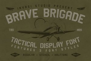 Brave Brigade – Tactical Display Font