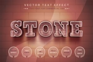 Brick Stone – Editable Text Effect, Font Style