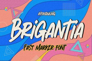 Brigantia – Fast Marker Font
