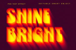 Bright Fading PSD Text Effect