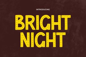 Bright Night – A Retro Disco Vintage Font