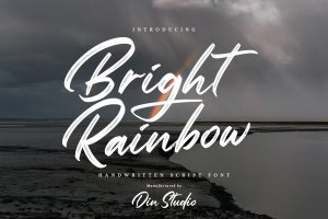 Bright Rainbow-Classy Brush Font