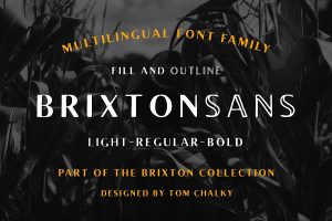 Brixton Sans (Fill and Outline)