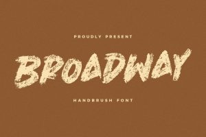 Broadway Handbrush Font