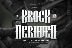 Brock Meraven – Sport & Military Font