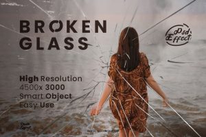 Broken glass effect psd