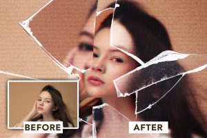 Broken Glass Photo Effect