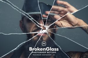 Broken Glass Photoshop Action