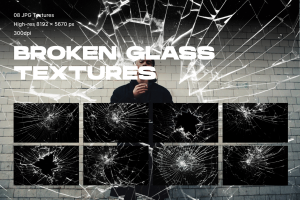 Broken Glass Textures Overlays