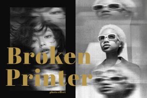 Broken Printer Poster Photo Effect