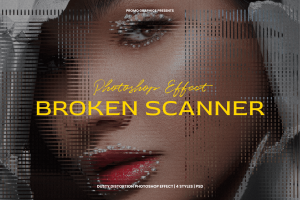 Broken Scanner – Dusty Distortion Photoshop Effect