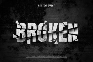 Broken Shattered Photoshop Text Effect