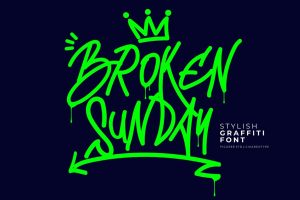 Broken Sunday – Stylish Graffiti Font