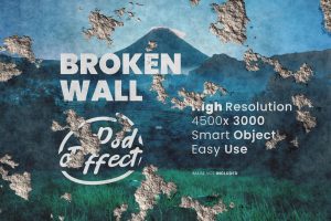 Broken wall effect photoshop
