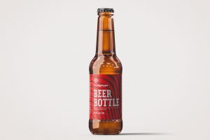 Brown Beer Bottle Mockup