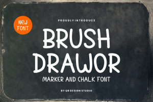 Brush Drawor – Chalk & Marker Font
