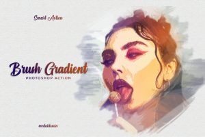 Brush Gradient Cartoon Effect – Actions