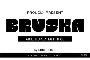 Bruska – Bold Block Display Typeface